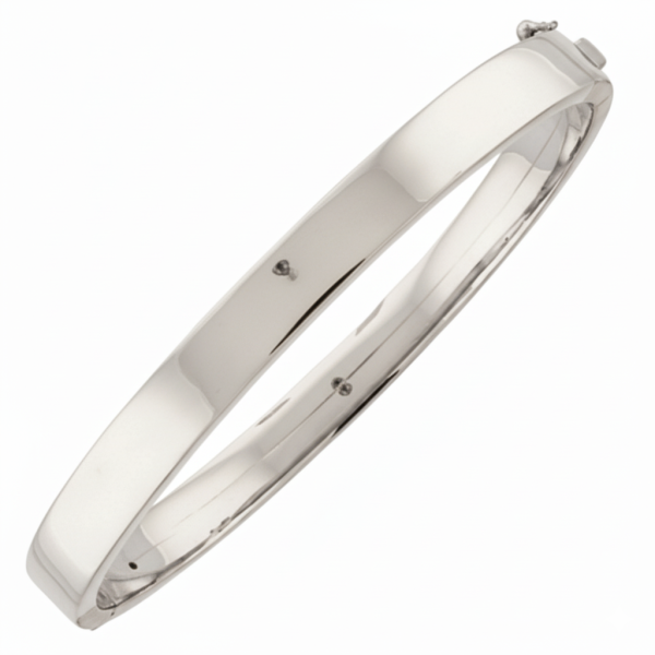 Armreif eckig oval 8mm 925 Sterling Silber
