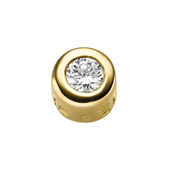 Anhänger 4,9mm rund mit Diamant 0,10ct 14Kt 585 GOLD