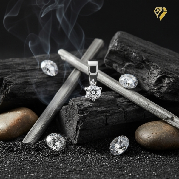 Anhänger 4,2mm rund mit Diamant 0,15ct 14Kt 585 WEISSGOLD