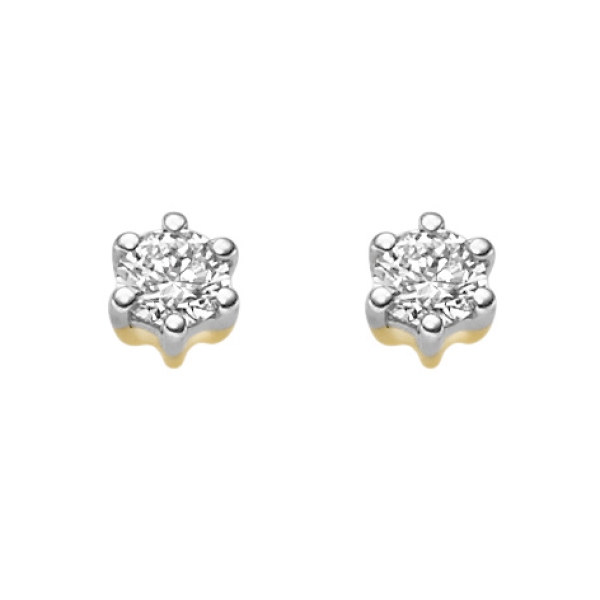 Ohrstecker 3,6mm mit Diamant 0,20ct 14Kt 585 GOLD