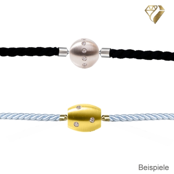 Collier Baumwollkordel Farbwahl in 2, 4 oder 6mm für Wechselschliesse