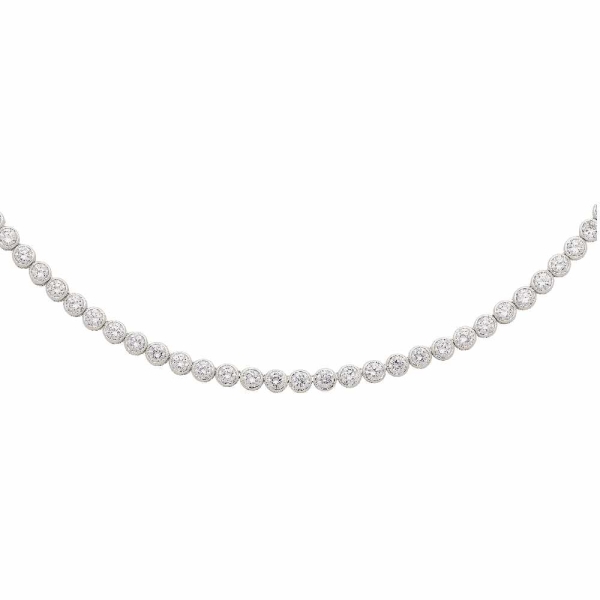 Collier mit Zirkonia 5mm 925 Silber 42cm