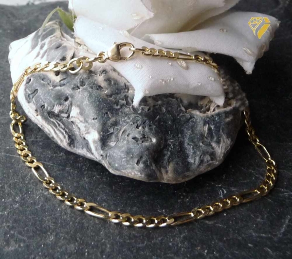 Collier Kette Figaro 2,7mm 8Kt 333 GOLD 50cm
