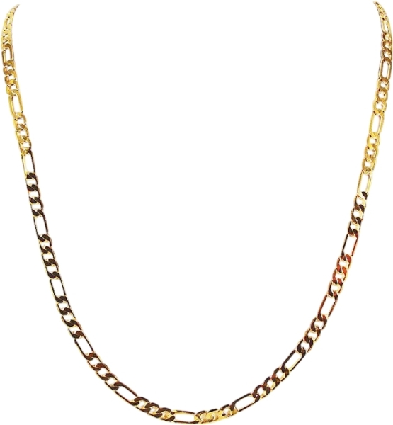 Collier Kette 3,4mm Figarokette 14Kt GOLD 50cm