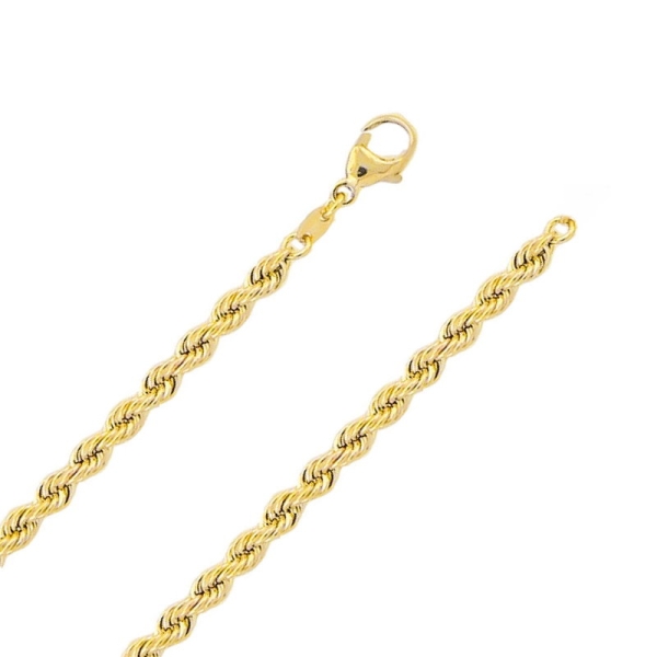 Kette Collier 3,8mm Kordelkette 8Kt GOLD 45cm
