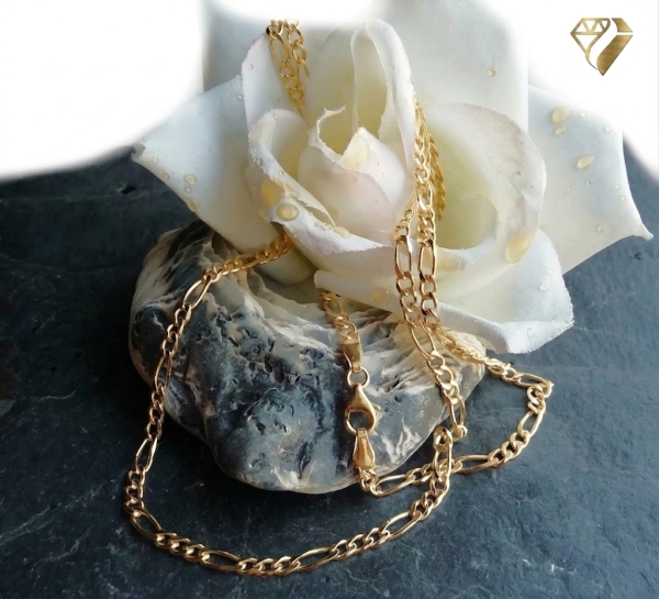 Kette Collier 3,2mm Figaro Panzer Silber 925 50cm
