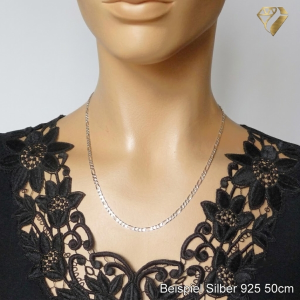 Kette Collier 3,2mm Figaro Panzer Silber 925 50cm