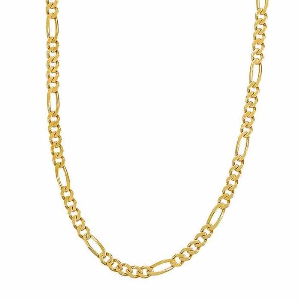 Collier Kette 4mm Figarokette 8Kt GOLD 50cm
