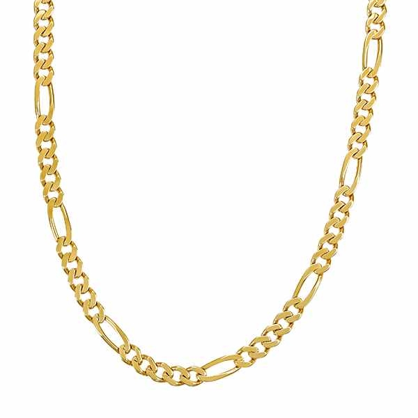 Collier Kette 4mm Figarokette 14Kt GOLD 45cm