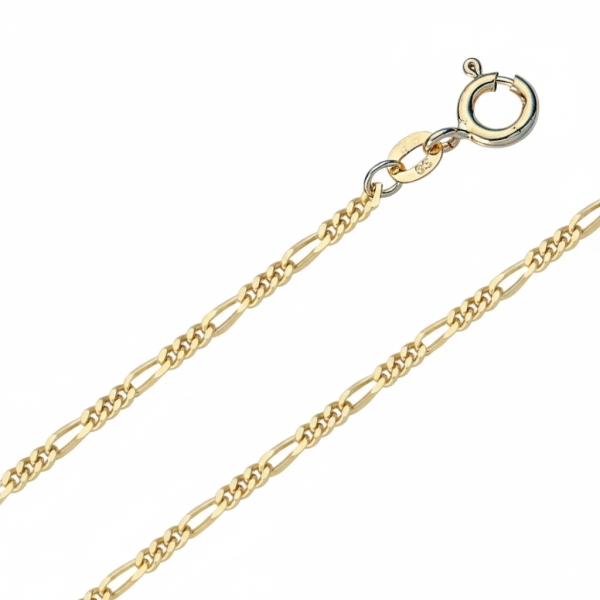 Collier Figaro Panzer flach 1,8mm 14Kt 585 GOLD 50cm