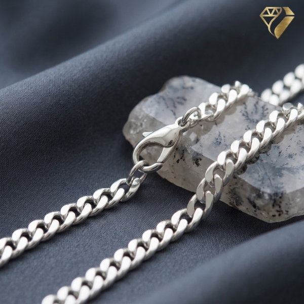 Kette Collier Panzer flach 6x2mm Silber 925 50cm