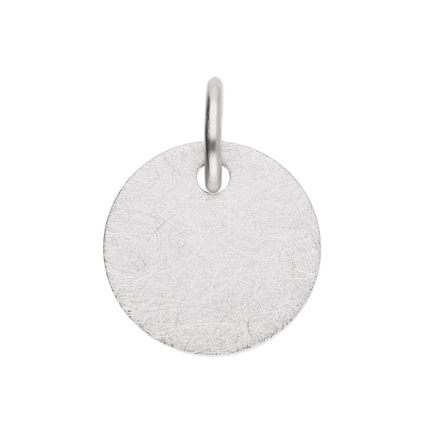 Anhänger Gravurplatte rund  matt struktur 925 Silber