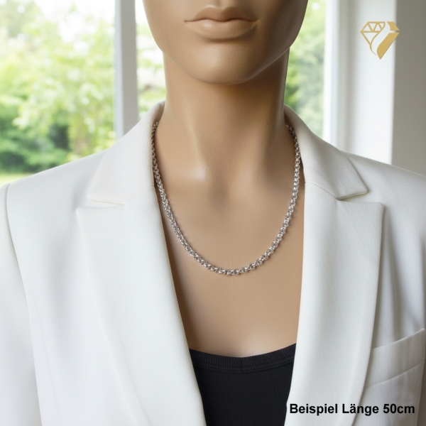 Collier Kette Ankerkette 5mm rund Erbskette Silber 925 45cm