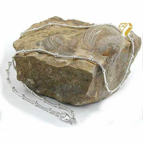 Collier Schlange mit Kugeln 2,5mm Silber 925 55cm