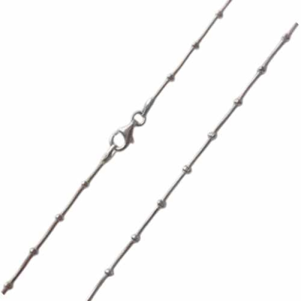 Collier Schlange mit Kugeln 2,5mm Silber 925 70cm