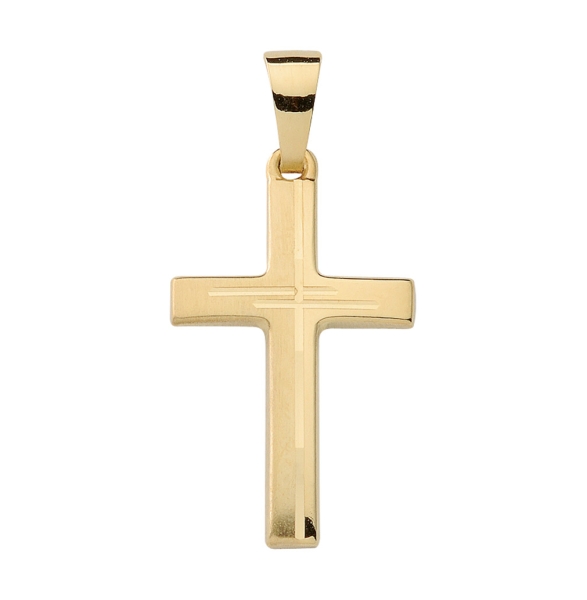 Anhänger Kreuz 12x16mm 14Kt 585 GOLD