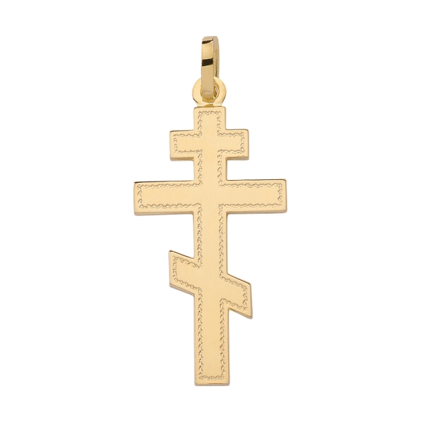 Anhänger Orthodoxes Kreuz 14x25mm 14Kt 585 GOLD