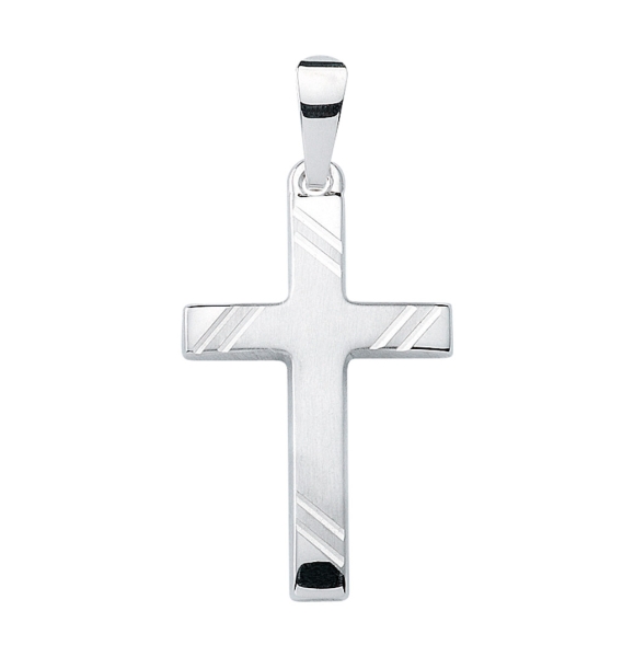 Anhänger Kreuz 13x20mm 8Kt 333 WEISSGOLD