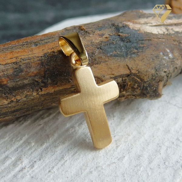Anhänger Kreuz 9x11,5mm mattiert 8Kt 333 GOLD