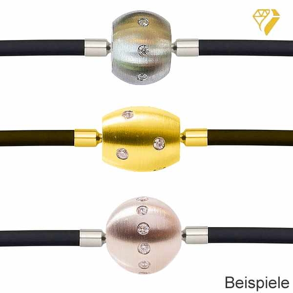 Collier Kautschuk mit Farbwahl 3mm für Wechselschliesse