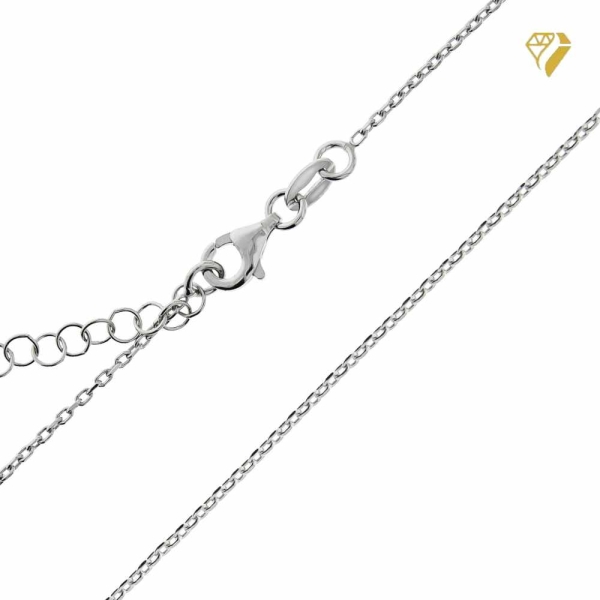 Anhänger Buchstabe A-Z mit Diamant und Kette Silber 925 45+3cm