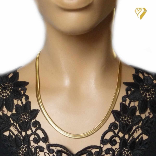 Collier 6x2mm Schlange flach AMD 50cm