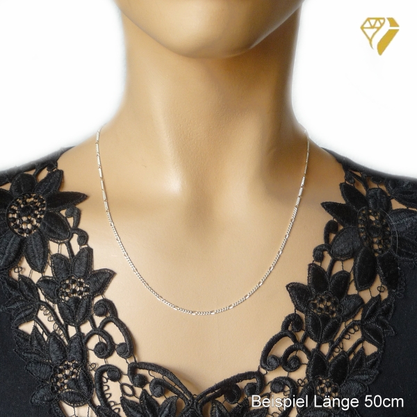 Collier Kette Figaro 1,8mm Silber 925 42cm