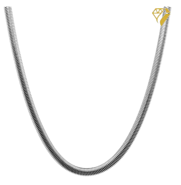Edelstahlkette Schlangen Collier 4,1mm mit Karabinerverschluss Edelstahl