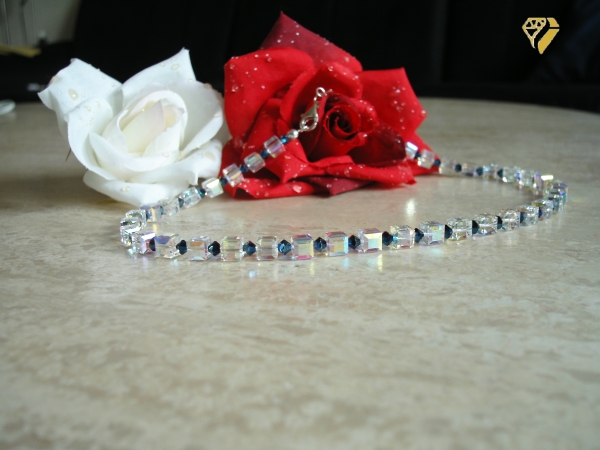 Collier Würfel SW 42,5cm