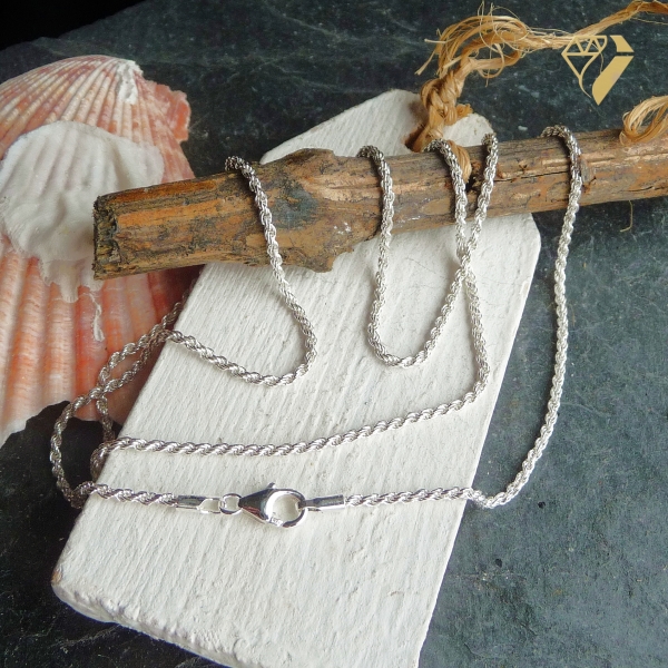 Kette Collier Kordel 1,45mm Silber 925 42cm