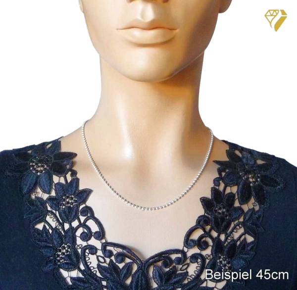 Collier Kugel Kette 2,5mm Silber 925 90cm