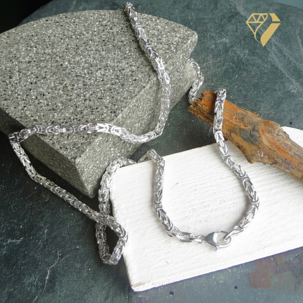 Kette Collier 2,8mm Königskette Silber 925 55cm