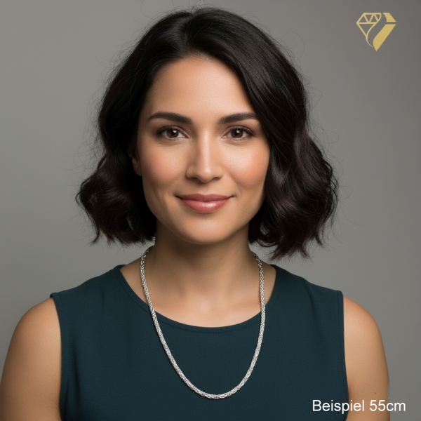 Kette Collier 4mm Königskette Silber 925 70cm