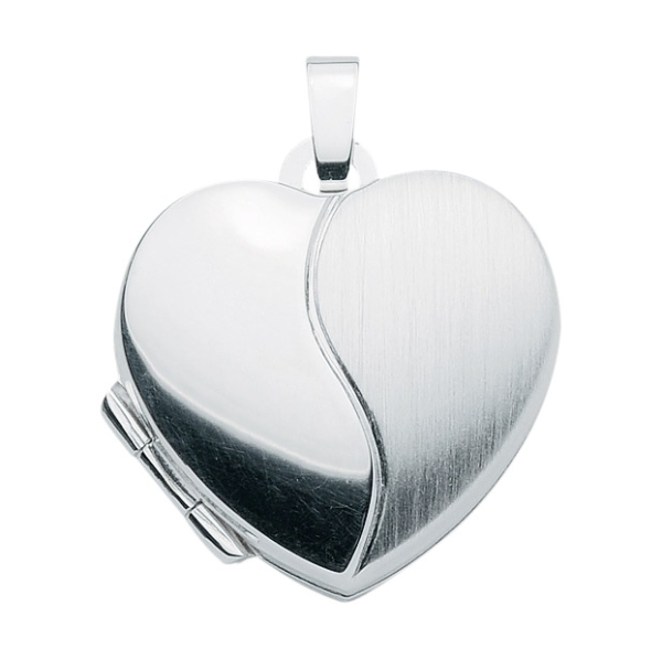 Anhänger Medaillon Herz 18x17mm Silber 925