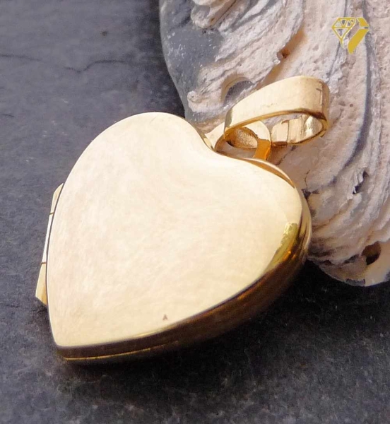 Medaillon Herz 14x14mm 8Kt GOLD