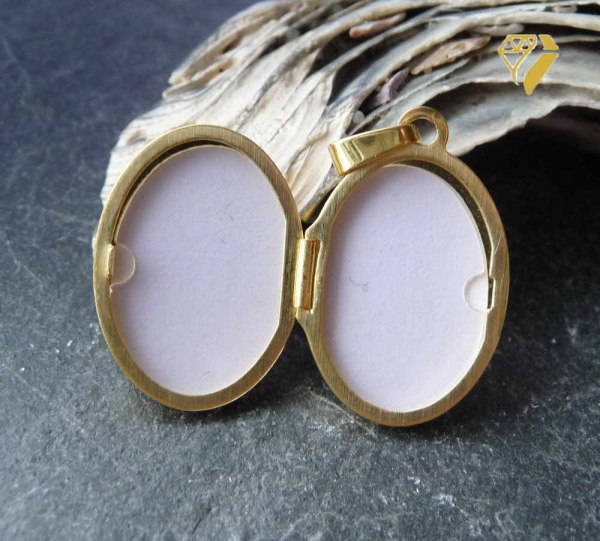 Medaillon oval 14x18mm 14Kt GOLD