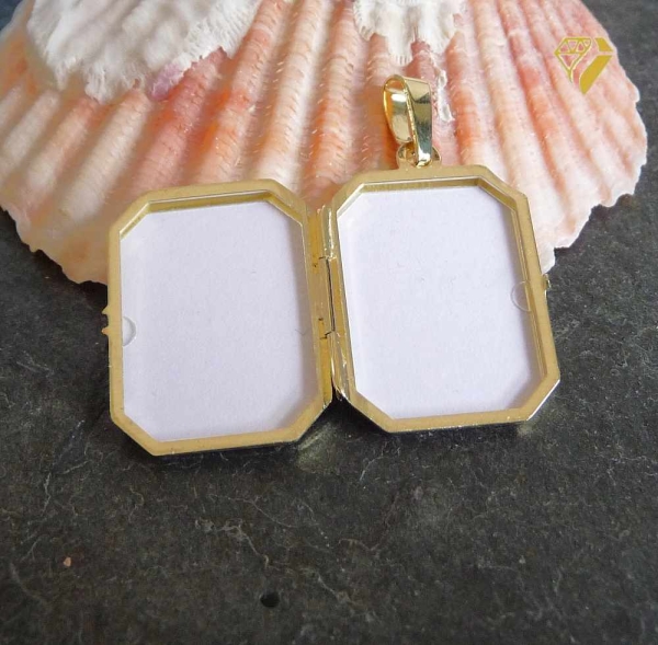 Medaillon eckig 17x21mm 8Kt GOLD
