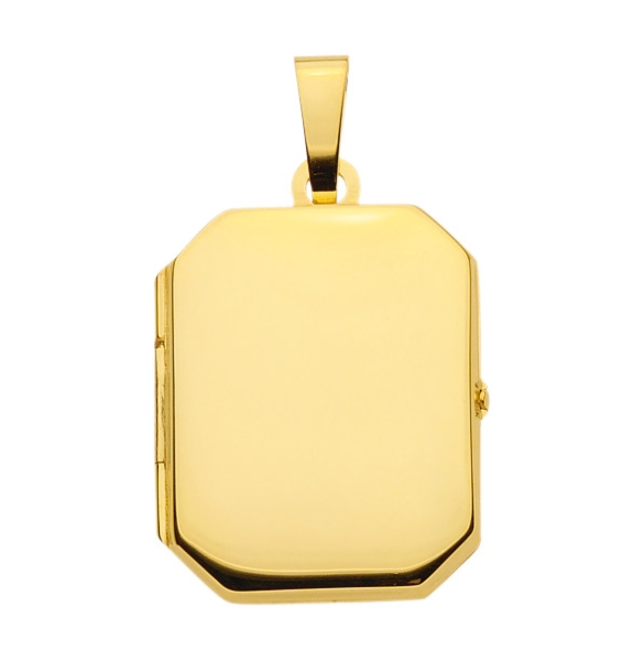 Medaillon eckig 17x21mm 8Kt GOLD