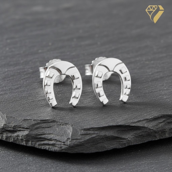 Ohrstecker Hufeisen Silber