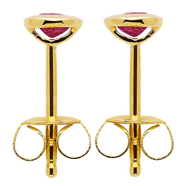 Ohrstecker 4,5mm mit Rubin 14Kt 585 GOLD