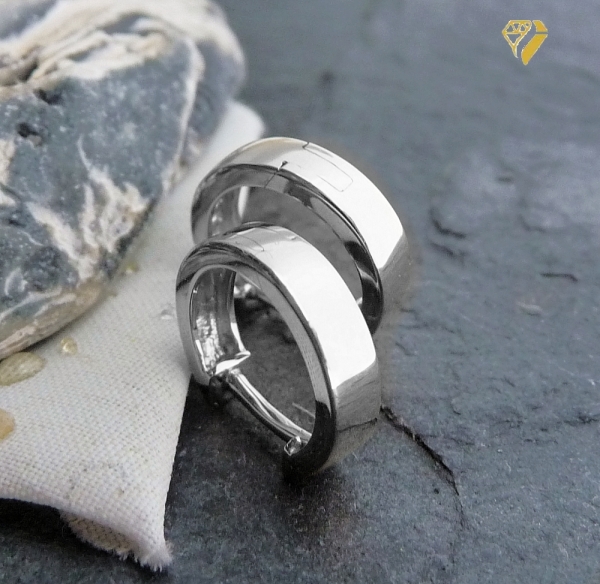 Creole Klappscharnier Ø11,7mm 14Kt 585 WEISSGOLD