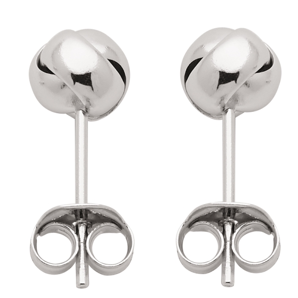 Ohrstecker 4,5mm Knoten 925 Silber