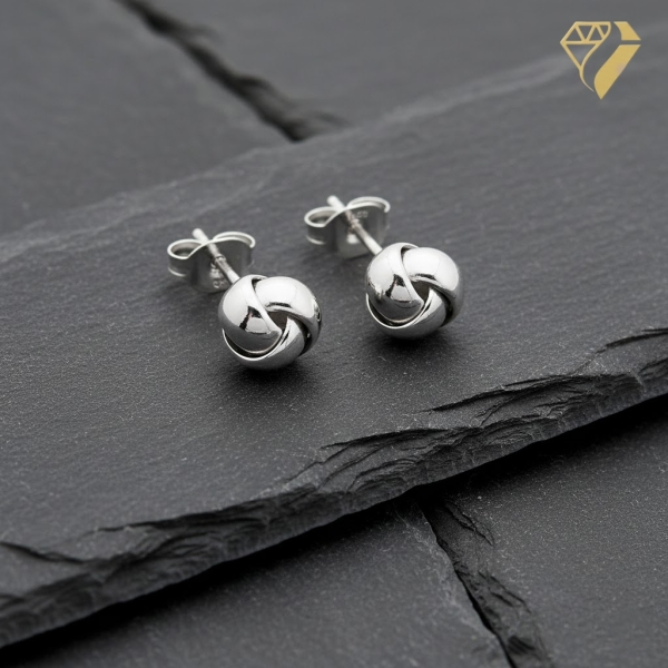 Ohrstecker Knoten Silber