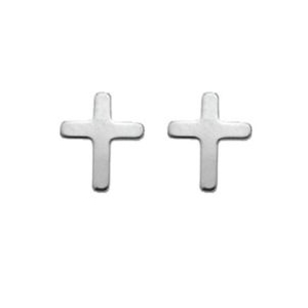 Ohrstecker Ohrring 8,5x7,1mm Kreuz Silber 925