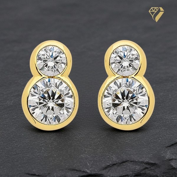 Ohrstecker Zirkonia 14Kt 585 GOLD