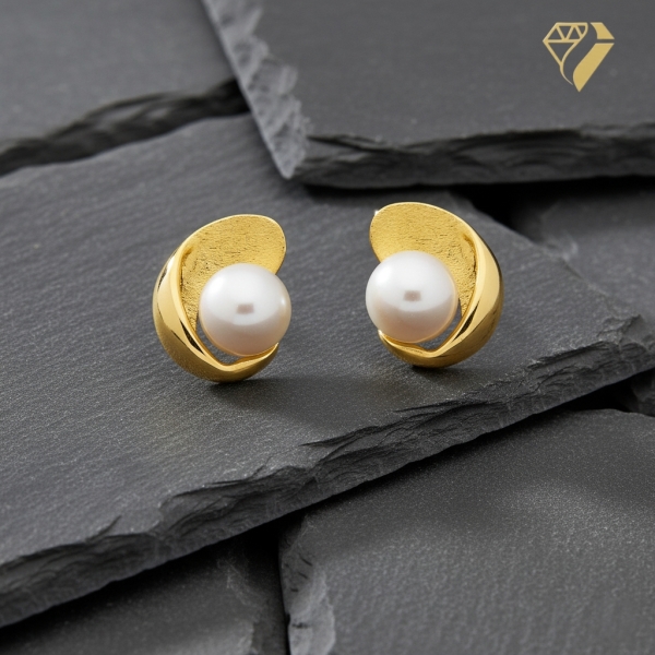 Ohrstecker Süßwasserzuchtperle 8Kt 333 GOLD
