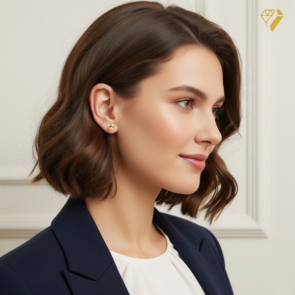 Ohrstecker 6,9mm Knoten 8Kt 333 GOLD