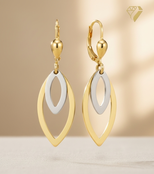 Brisur Ohrhänger 8Kt 333 GOLD WEISSGOLD