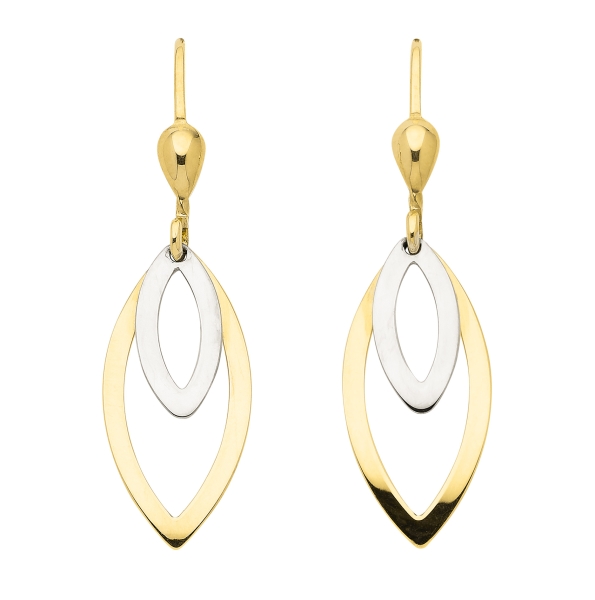 Brisur Ohrhänger 8Kt 333 GOLD WEISSGOLD