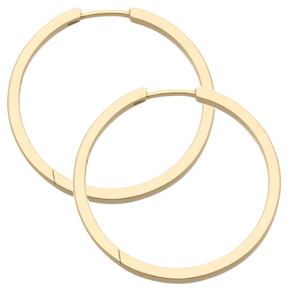 Creole Klappscharnier eckig Ø26,5mm 14Kt 585 GOLD